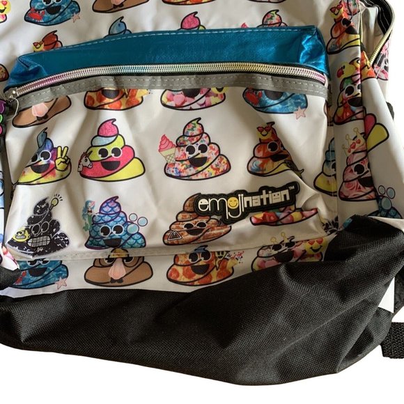 Accessory Innovations Emoji Poop Happens 16" Backpack Emojination Bookbag - Picture 2 of 8